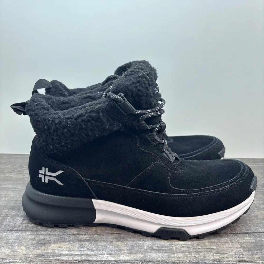 KURU Atom Lumi Women's 10 Boots Black White Outdoor Waterproof Winter Shoes